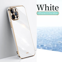 Luxury 6D Square Plating Ring Stand Holder Phone Case For iPhone 12 11 Series