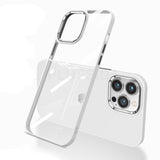 Luxury Metal Camera Ring Transparent HD Clear Case for iPhone 13 12 11 Series