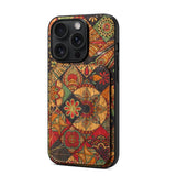 Flower Texture Wireless Charging Card Holder Case Suitable For iPhone 15 14 13 12 series