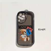 Trendy Cute Fashion Bear Silicone Case For iPhone 14 13 12 series