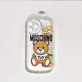 Trendy Cute Fashion Bear Silicone Case For iPhone 14 13 12 series