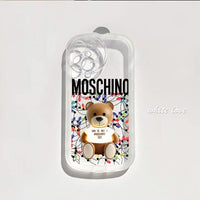 Trendy Cute Fashion Bear Silicone Case For iPhone 14 13 12 series