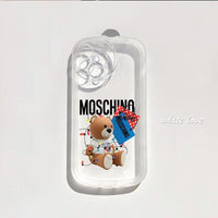 Trendy Cute Fashion Bear Silicone Case For iPhone 14 13 12 series