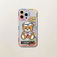 Lovely Bear Cute Cartoon Silicone Clear Case For iPhone 14 13 12 series