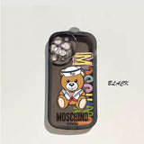 Trendy Cute Fashion Bear Silicone Case For iPhone 14 13 12 series